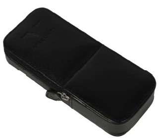 Visconti Cases - Visconti 3 Pen Leather Case Holder Black